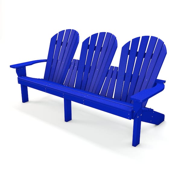 Frog Furnishings Grand Isle Adirondack 3-Seat Chair - Blue