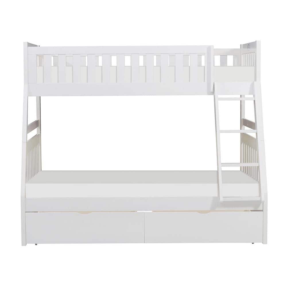Trill White Twin over Full Bunk Bed with Storage Boxes price history on PriceWatchPro