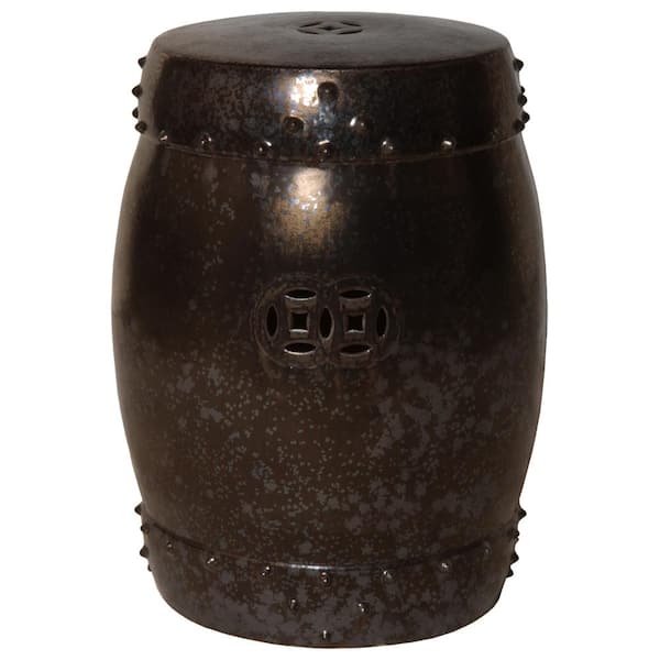 Reviews for Emissary Drum 24 in. H Gunmetal Round Ceramic Garden Stool