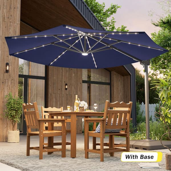childrens patio umbrella Kids Picnic Table with Stools and Foldable Adjustable Umbrella for Backyard and Patio-Blue