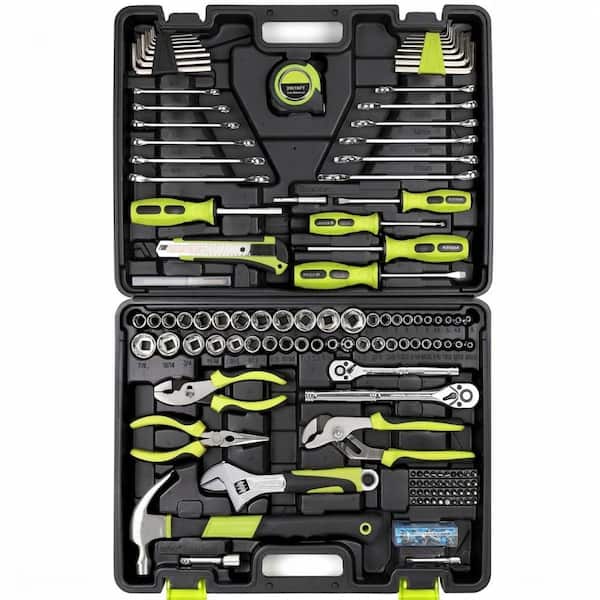 225-Piece Household Tool Set SAE Metric Mechanics Hand Tool Kit with Toolbox for Home Maintenance and Car Repair
