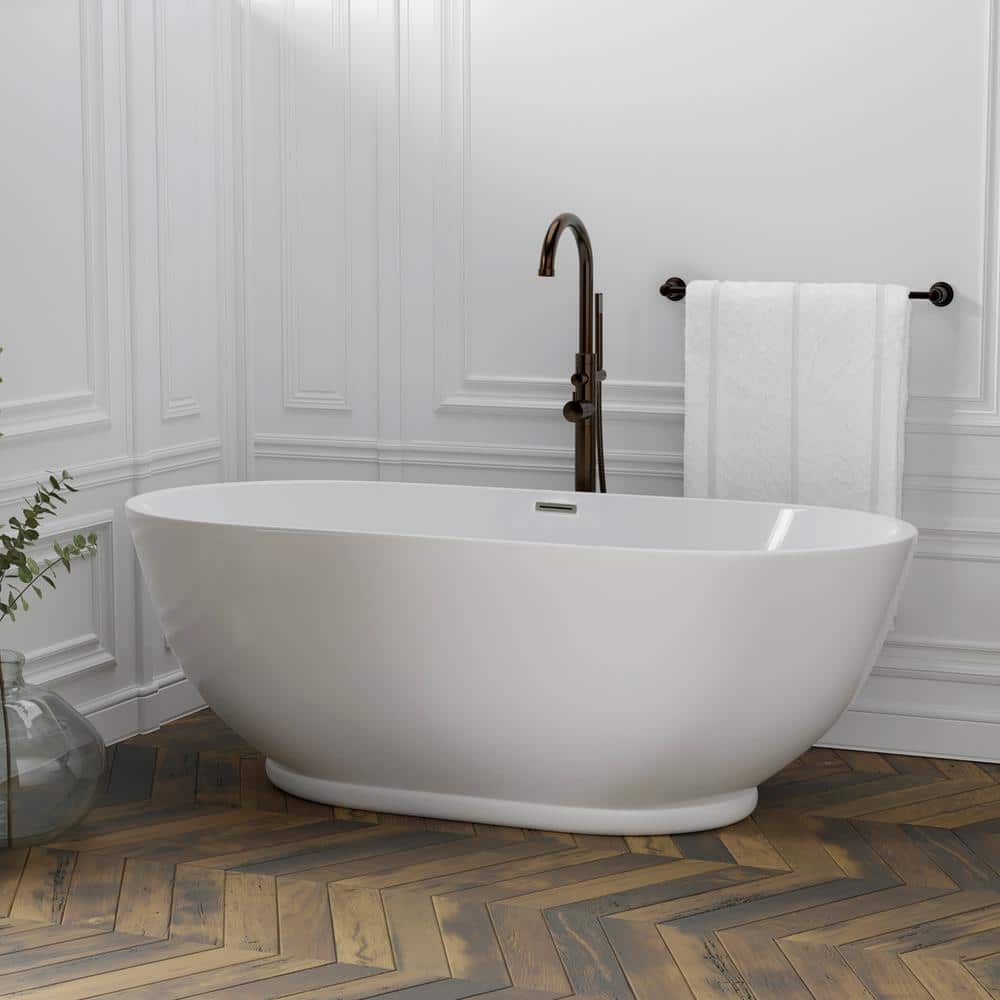 Radcliff 67'' x 29'' Freestanding Soaking Acrylic Bathtub