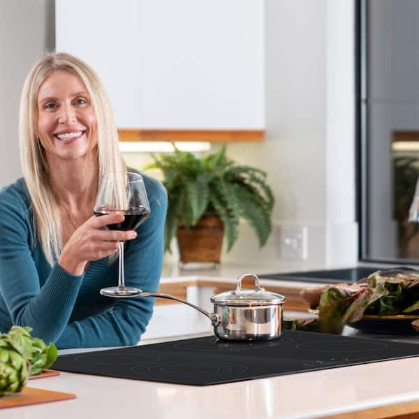 Built in Electric Stove Top 30 in. 4 Burners Glass Radiant Cooktop with Sensor Touch Control, Timer and Child Lock,Black