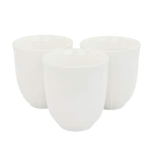 Ultra Durable 3 Piece 12.5 oz. Round Porcelain Mug Set in White
