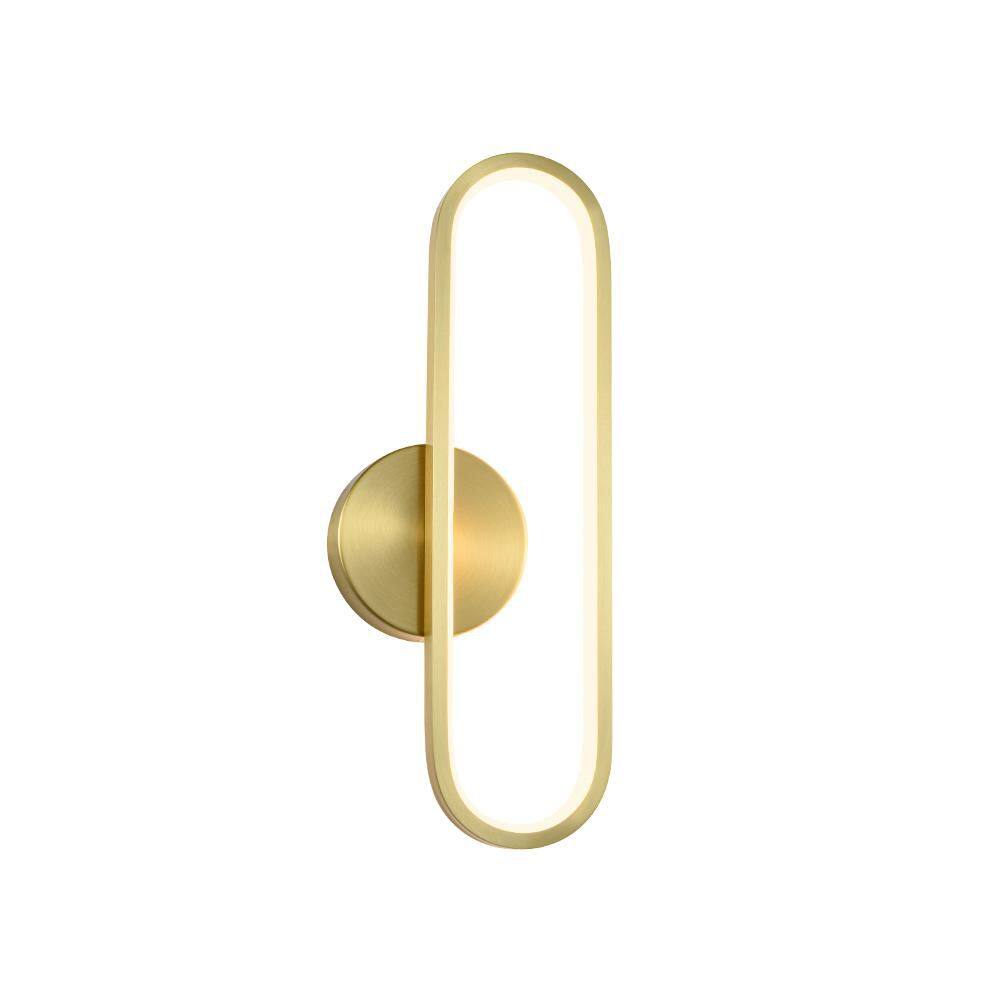 Lumin 1-Light 16.5 in.W Brass Modern Oval Ring LED Vanity Light for Bathroom and Hallway price history on PriceWatchPro