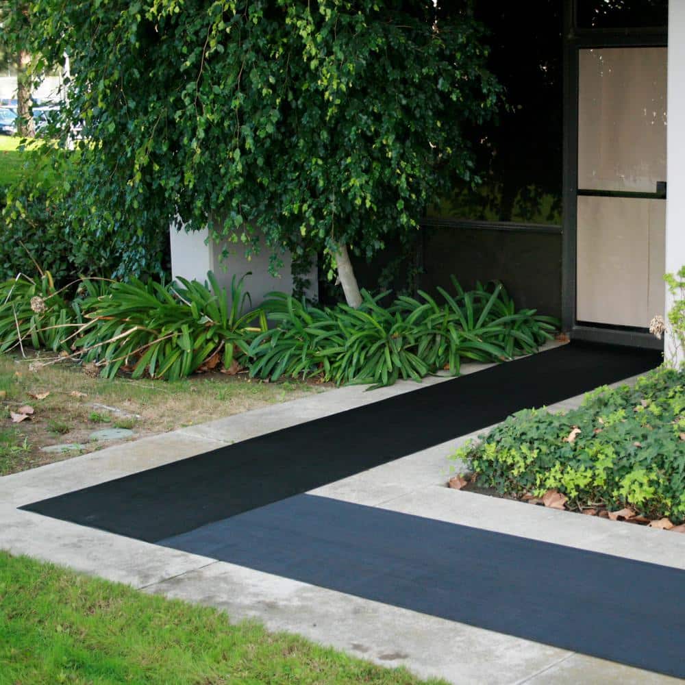 Fine-Rib Corrugated 48"x48" Black Rubber Multi-Use Mat