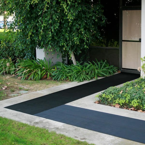 Rubber-Cal 4-ft x 6-ft Black Rectangular Indoor or Outdoor Home