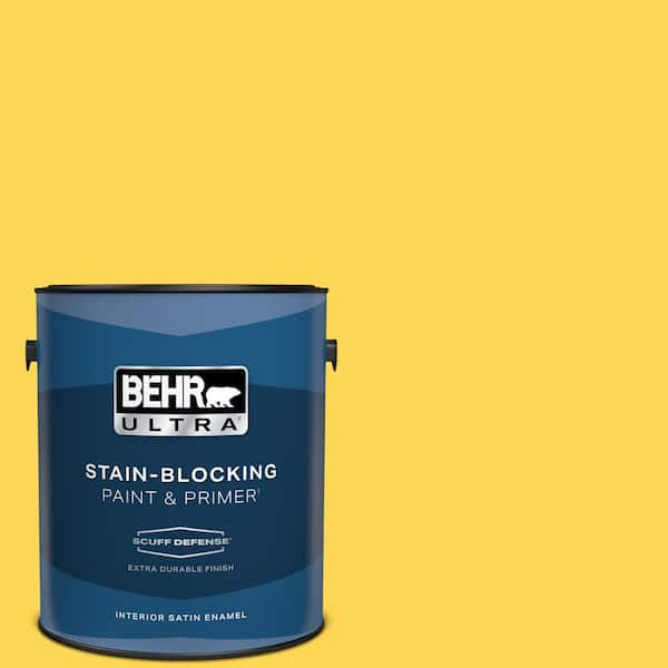 BEHR ULTRA 1 gal. #P300-6 Buzz-In Extra Durable Satin Enamel Interior Paint & Primer