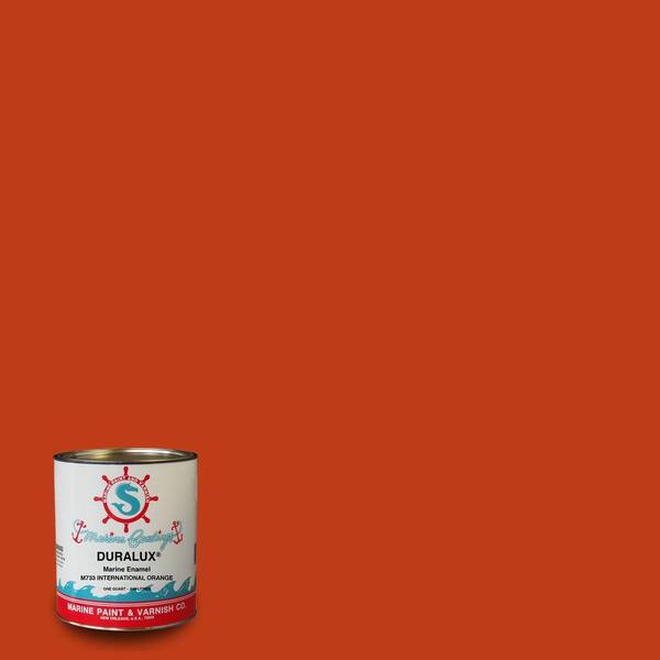 Duralux Marine Paint 1 qt. International Orange Marine Enamel