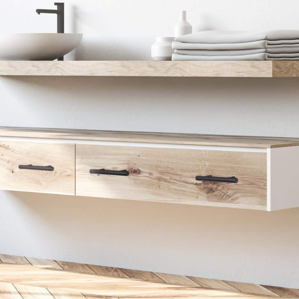 Matte Black Steel Modern Cabinet Bar Pulls with Mounting Hardware
