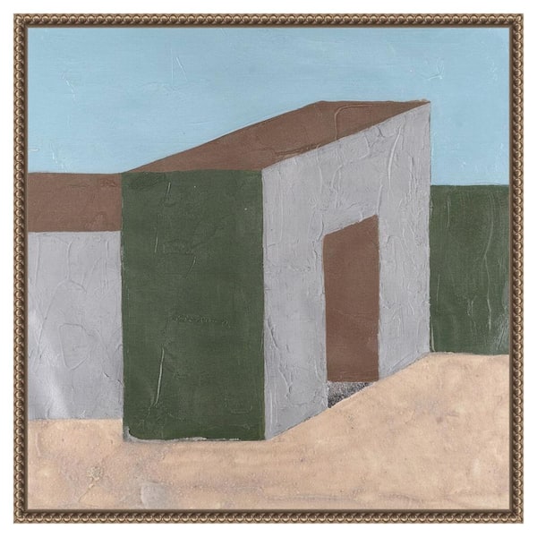 Amanti Art Textured Facades IV by Michael Willett 22 in. W x 22 in. H. Canvas Wall Art Print Framed in Bronze