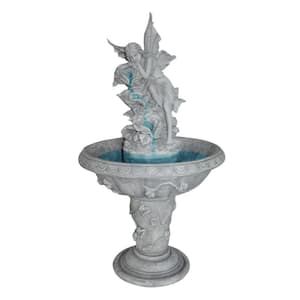 Pixie Fairy Stone Bonded Resin Sculptural Fountain