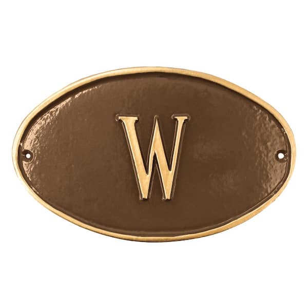 Montague Metal Products W Restroom Petite Oval Statement Plaque Oil Rubbed/Gold