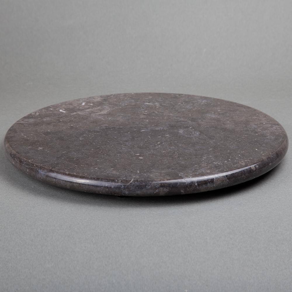 Charcoal Gray Marble 12-Inch Round Cheese Board