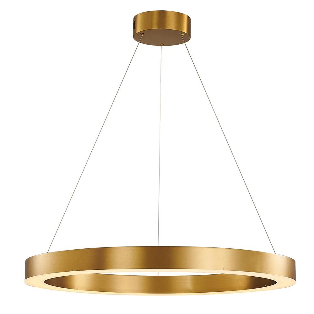 Blaise I 75-Watt Intergrated LED Antique Brass Wagon Wheel Chandelier
