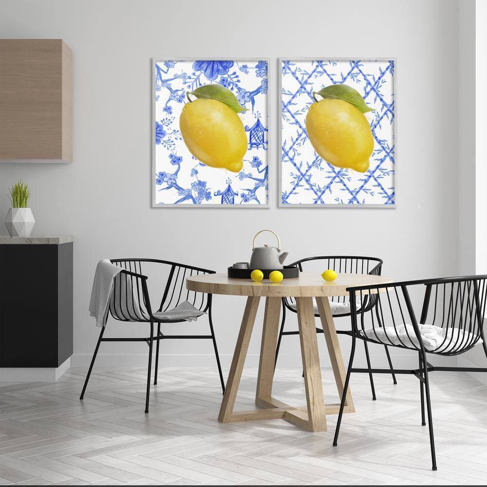 Classic Chinoiserie Lemons by Matthew Piotrowicz 2 Piece Gray Framed Food Giclee Art Print 30 in. x 24 in. price history on PriceWatchPro