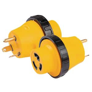 Twist Lock Adapter: 30 Amp (125-Volt) Male, 30 Amp (125-Volt) Female