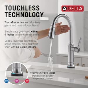 Renaldi Touch2O with Touchless Technology Single Handle Pull Down Sprayer Kitchen Faucet in Lumicoat Arctic Stainless