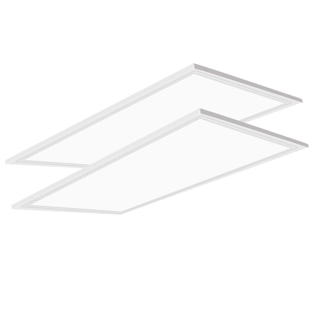 WYZM 2 ft. x 4 ft. 175-Watt Equivalent Integrated LED Flat Panel Light ...