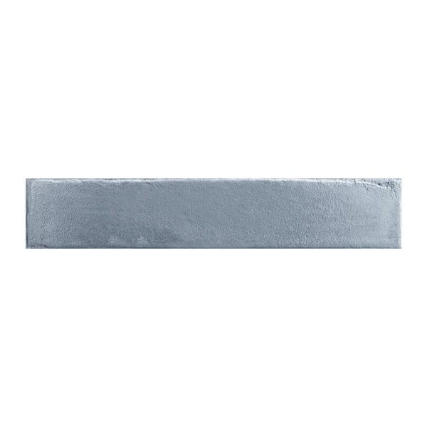 Ivox Simone Blue 3 in. x 16 in. Herringbone Glossy Porcelain Subway Wall Tile (7.1 sq. ft. /Case)