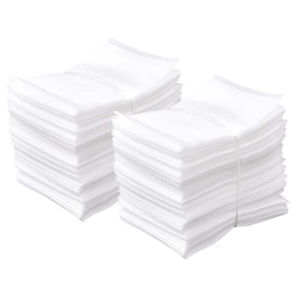 Cushion Foam Pouches 12x12 in. 100 Pieces Durable Lightweight Protective Sleeves for Fragile Items Dishes Mugs Glasses