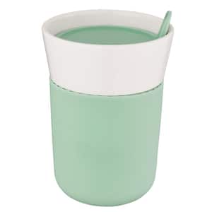 Leo 11.16 oz. Green Porcelain Travel Mug