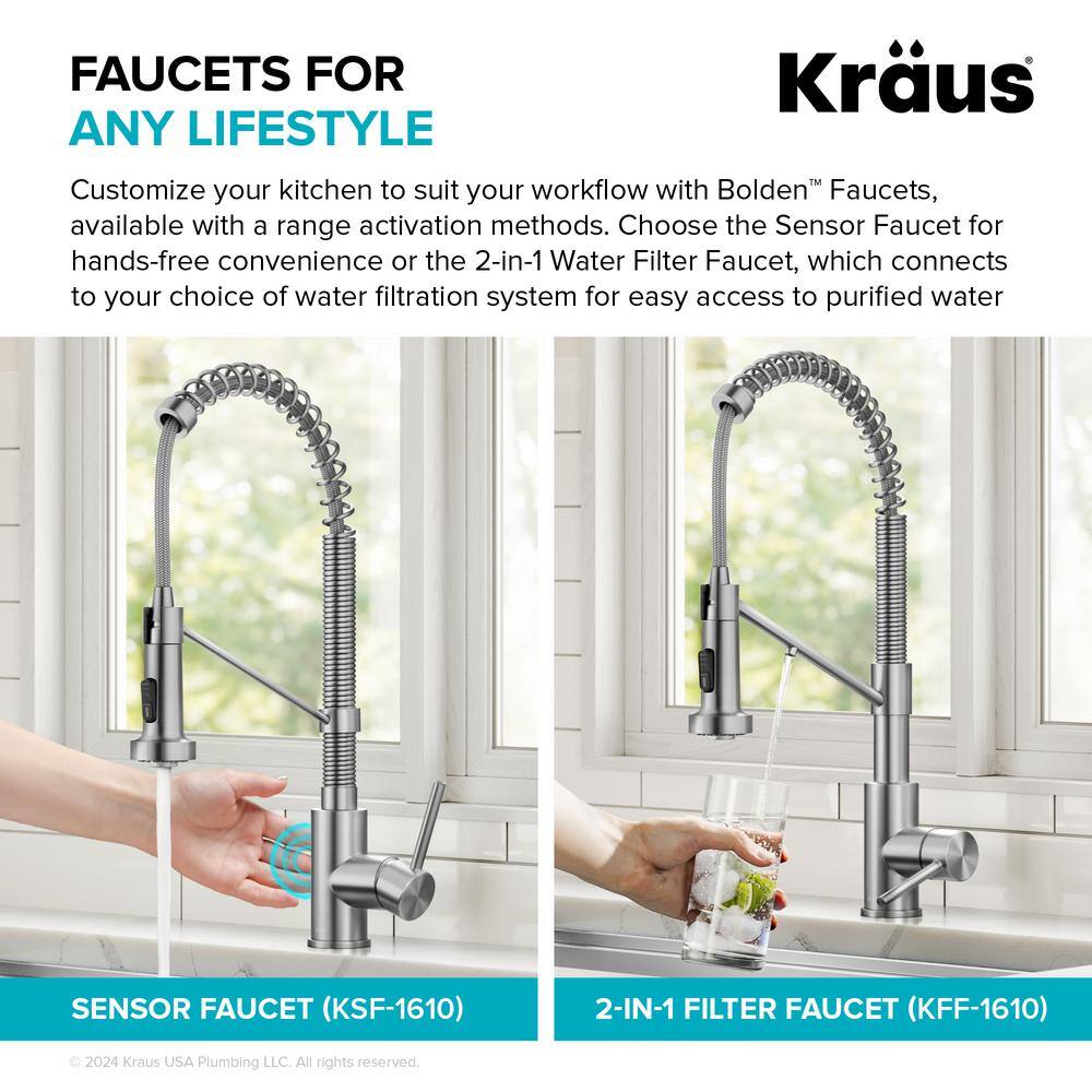 Matte Black Commercial Style Pull-Down Kitchen Faucet with Spray
