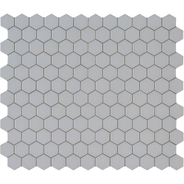 MSI Take Home Tile Sample - Retro Gray Hexo 4 in. x 4 in. Glossy