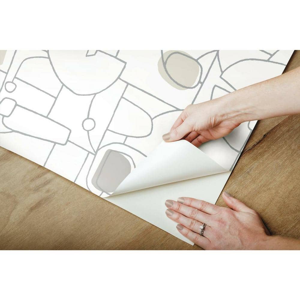 Neutrals Geometric Peel and Stick Wallpaper