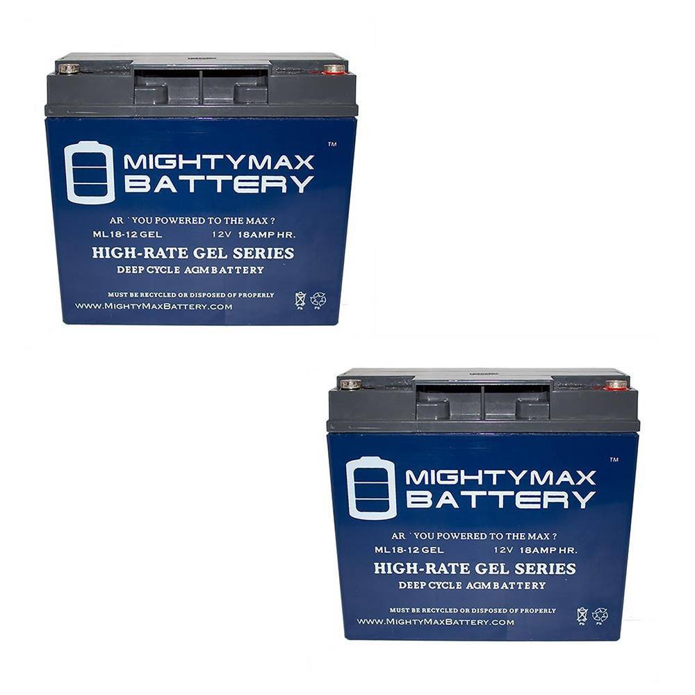 MIGHTY MAX BATTERY 12V 18AH GEL Replacement Battery for YardWorks