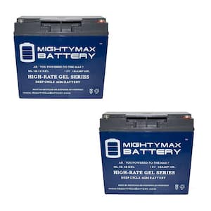 12-Volt 18 Ah SLA (Sealed Lead Acid) GEL AGM Type Medical Mobility Replacement Battery (2-Pack)
