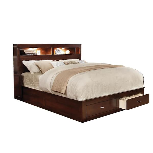 Unbranded Andy Brown Wood Frame Queen Platform Bed