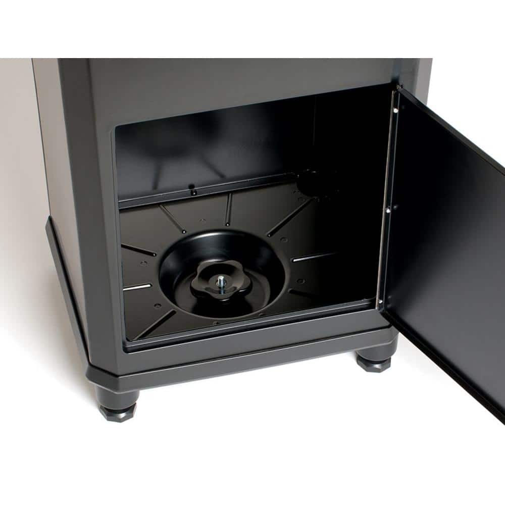 Black Locking Aluminum Parcel Drop Box with Rotating Drum