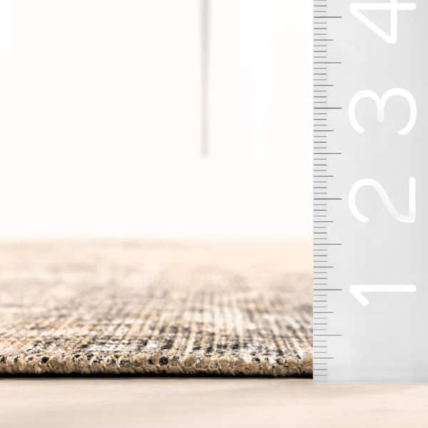 Hillstone Dark Beige 7 ft. 10 in. x 10 ft. Traditional Vintage Medallion Area Rug