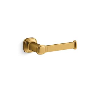 Numista Wall-Mount Toilet Paper Holder in Vibrant Brushed Moderne Brass