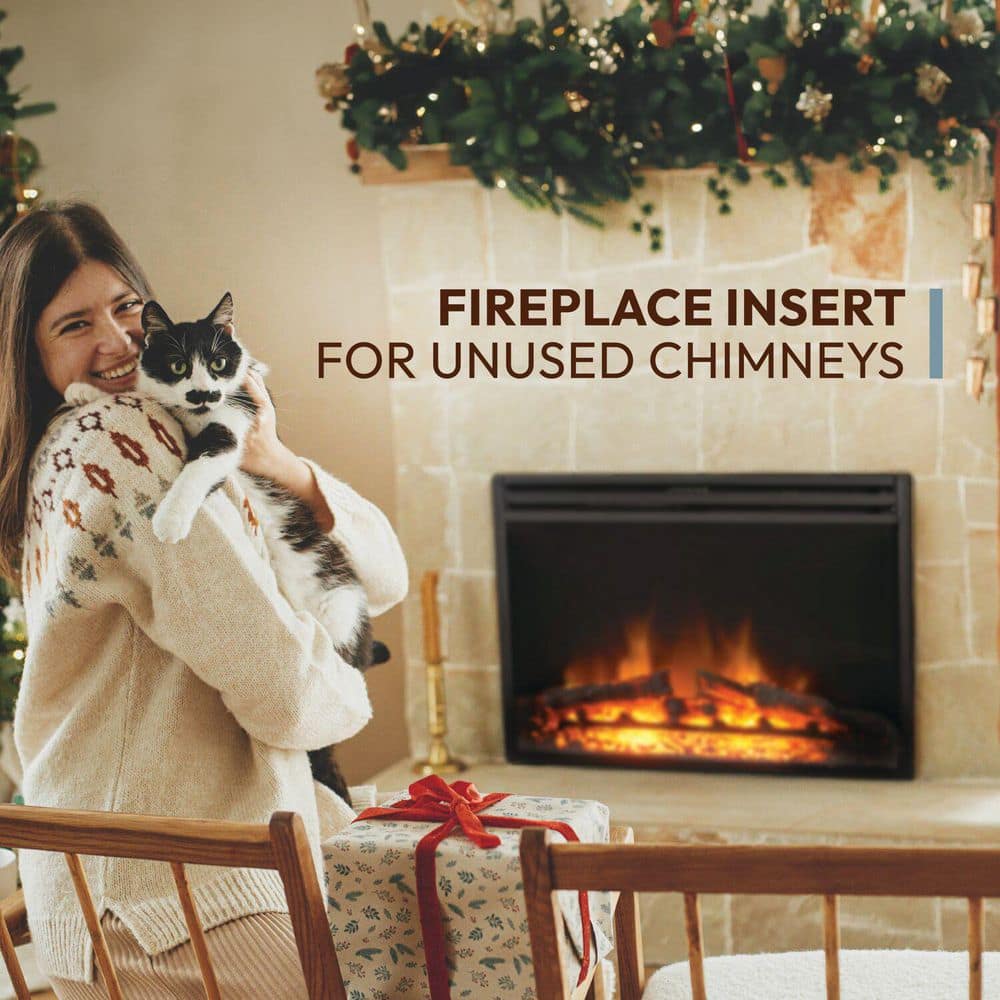 Cambridge 23-Inch Black Freestanding Electric Fireplace Heater