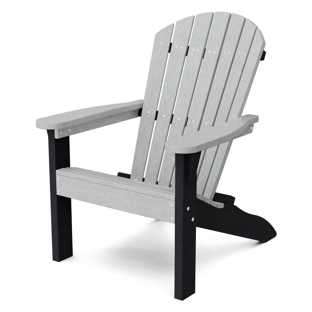Heritage Light Gray and Black HDPE Plastic Outdoor Sunset Adirondack Chair price history on PriceWatchPro