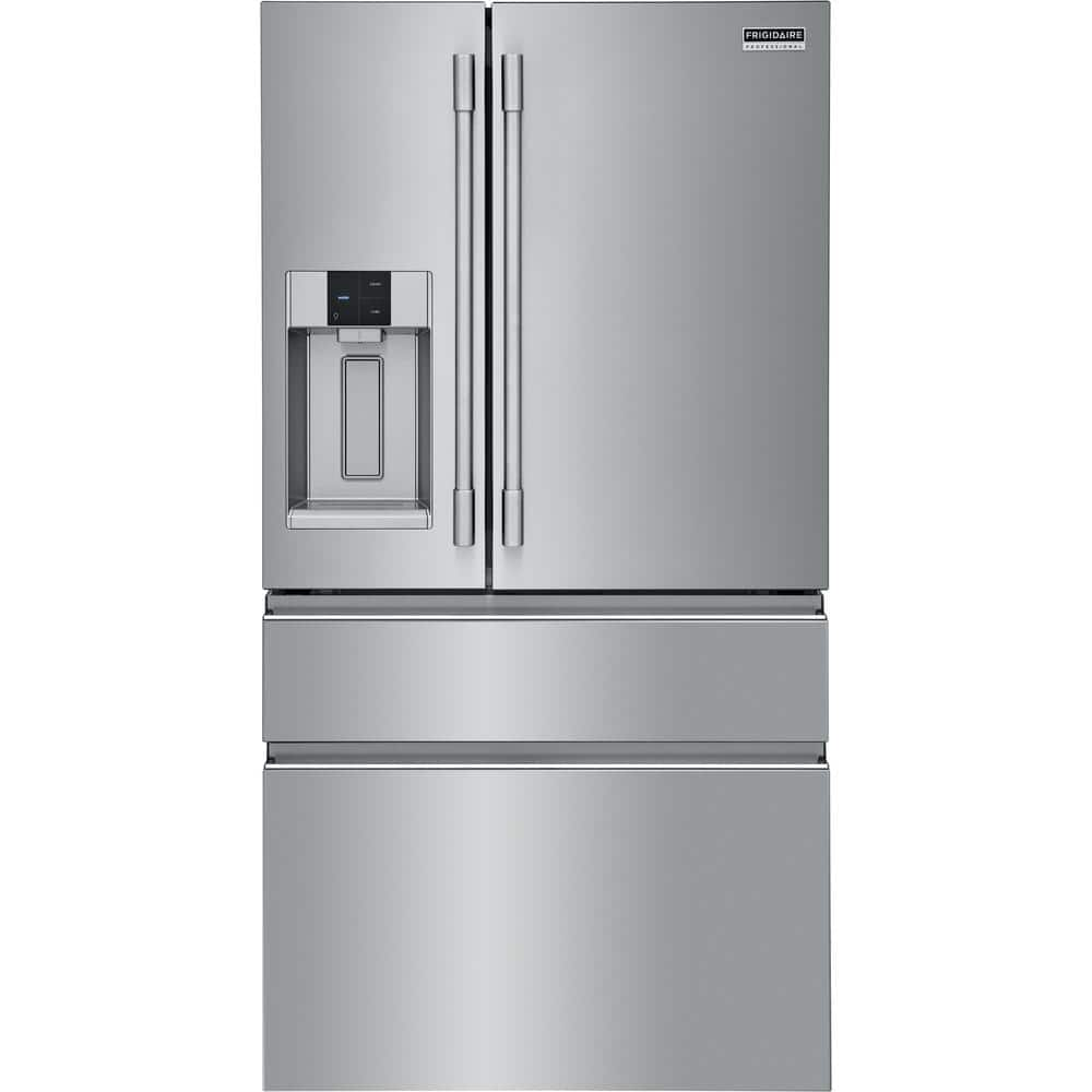 Professional 36 in. 21.4 cu. ft. Counter Depth French Door Refrigerator in Stainless Steel with Custom-Flex Temp Drawer -  Frigidaire, PRMC2285AF