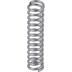 Compression Spring, Spring Steel Construction, Nickel-Plated Finish, .035 GA x 1/4 in. x 1 in., (6-Pack)
