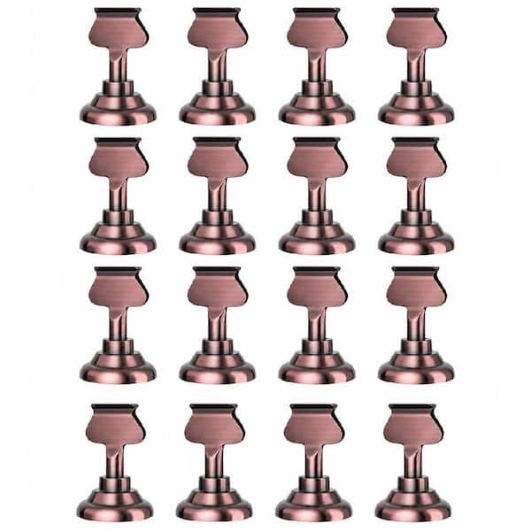 1 in. W x 1.7 in. H Copper Stainless Steel Table Card Holders for Photos, Memo Notes, Weddings (Set of 16)