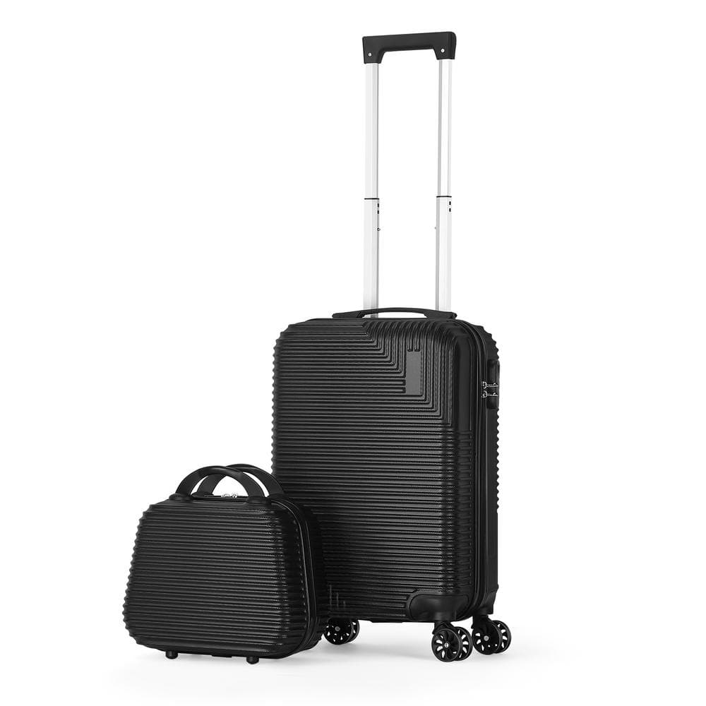 Hikolayae 2-Piece Luggage Set ABS Hardshell Lightweight Suitcase TSA ...