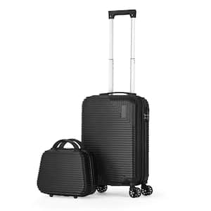 2-Piece Luggage Set ABS Hardshell Lightweight Suitcase TSA Lock with 4 Spinner Wheels14 in./20 in., Black