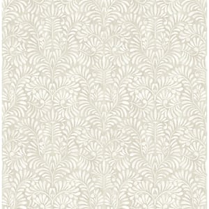 Elma Taupe Beige Fiddlehead Textured Paper Non-Pasted Wallpaper