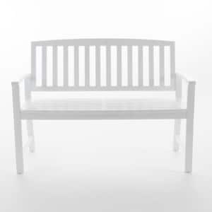 48.25 in. White Acacia Wood Outdoor Bench