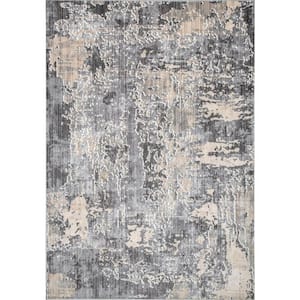 Levitan Silver 10 ft. x 14 ft. Abstract Area Rug