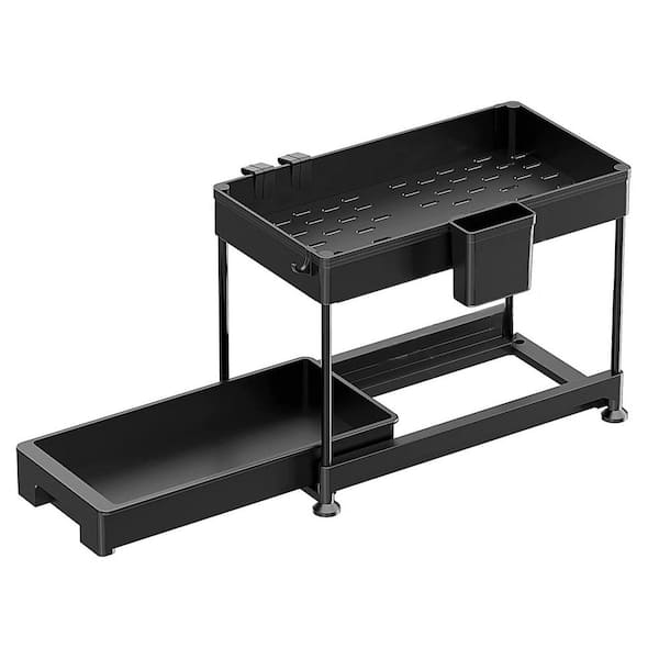 HOMLUX Black Painted Under Sink Organizers and Storage