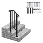 Transitional Handrail Stair Railing Fits 1-Step Iron Rail Kit