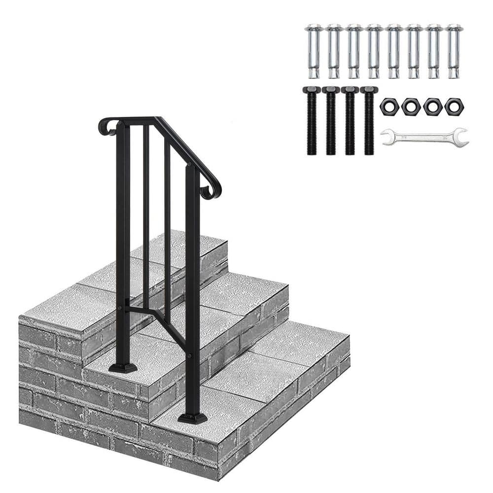 Reviews for Karl home Transitional Handrail Stair Railing Fits 1Step