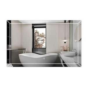 48 in. W x 30 in. H Rectangular Frameless Anti-Fog Wall-Mounted LED Light Bathroom Vanity Mirror with Bluetooth Speaker