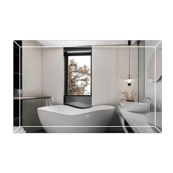 Ancerre Designs Immersion LED Frameless Mirror with Bluetooth, Defogger and Digital Display, 24 in. x 40 in.